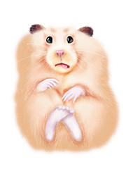 Funny hamster illustration