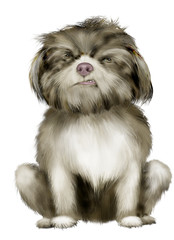 Angry dog illustration