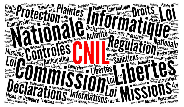 CNIL commission nationale de l'informatique et des libert&eacute;s nuage de mots 
