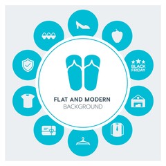 food, clothes, shopping Infographic Circle fill Icons Set. Contains such Icons as  business,  website,  elements,  background,  pattern,  banner,  slider,  soft and more. Fully Editable. Pixel Perfect