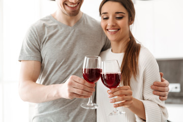 Cropped image of a happy young couple