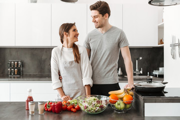 Portrait of a smiling young couple