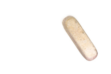 Stone Scrub or polished stone isolated on white background