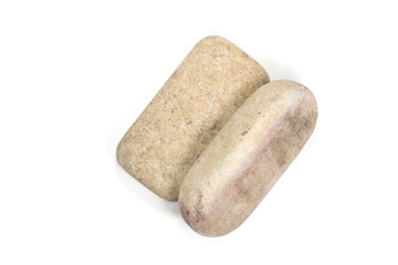 Stone Scrub or polished stone isolated on white background