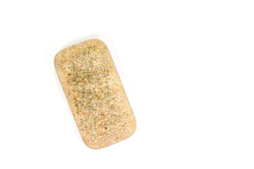 Stone Scrub or polished stone isolated on white background