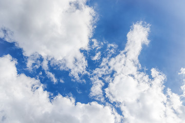 Blue sky with white clouds. Sky background