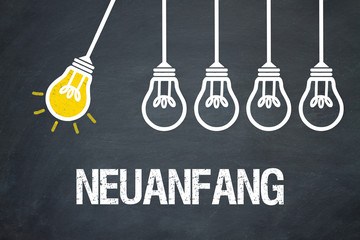 Fototapeta premium Neuanfang / Lampen / Konzept