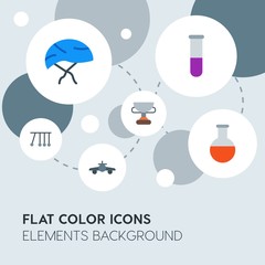 transports, science, sports flat vector icons and elements background with circle bubbles networks.Multipurpose use on websites, presentations, brochures and more