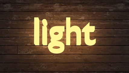Light example english word - learn english vocabulary word cards for kids and adults - single word with a corresponding object to help in study and remembering basic words, close up
