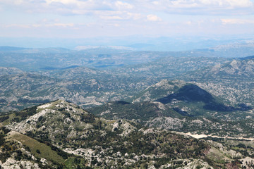 Obraz premium A view from Lovcen mountain, Kotor, Montenegro