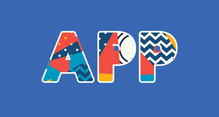 App Concept Word Art Illustration