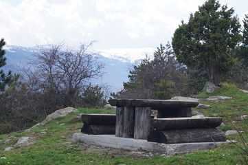 panorama from a place of rest on Mount Olympus
