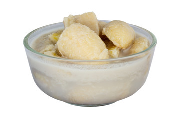 Thai dessert, banana in sweet coconut milk known as Kluay Buat Chi