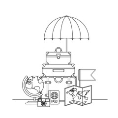 travel around the world set icons vector illustration design