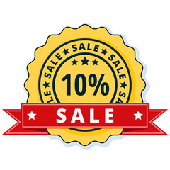 10% Sale label illustration