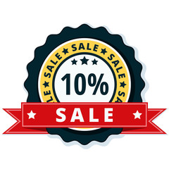 10% Sale label illustration