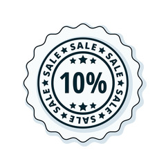 10% Sale label illustration