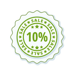 10% Sale label illustration