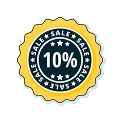 10% Sale label illustration