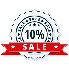 10% Sale label illustration
