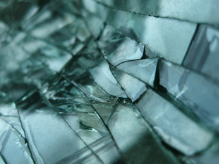 Abstract background with broken glass. Cracked glass.