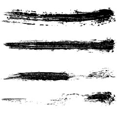 Vector set of grunge brush strokes.