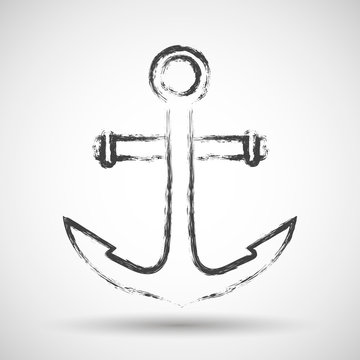 Vector illustration of anchor icon,