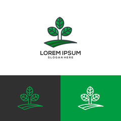 farm logo template vector illustration