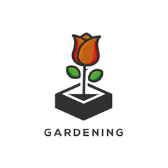 gardening logo template
