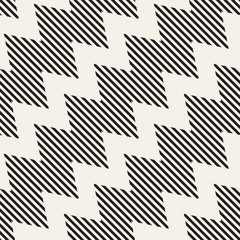 Vector seamless zigzag line pattern. Abstract stylish geometric background. Repeating lattice background