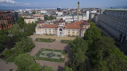 Fototapeta na wymiar Aerial view of the Museum of Sofia, Bulgaria