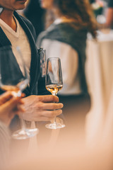 Rose Wine bottle and wine glass