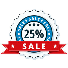 25% Sale label illustration