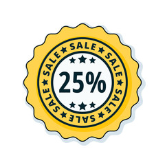 25% Sale label illustration