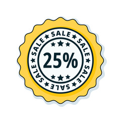 25% Sale label illustration