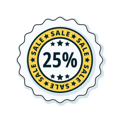 25% Sale label illustration