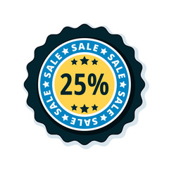 25% Sale label illustration