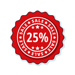 25% Sale label illustration