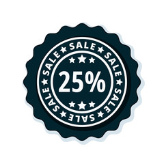 25% Sale label illustration