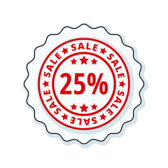 25% Sale label illustration