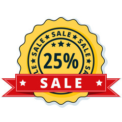 25% Sale label illustration