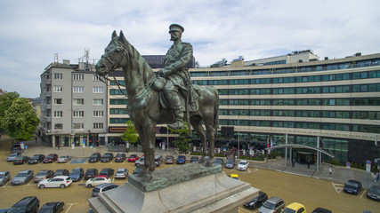 Aerial view of Tsar Liberator Monument, Sofia, Bulgaria
