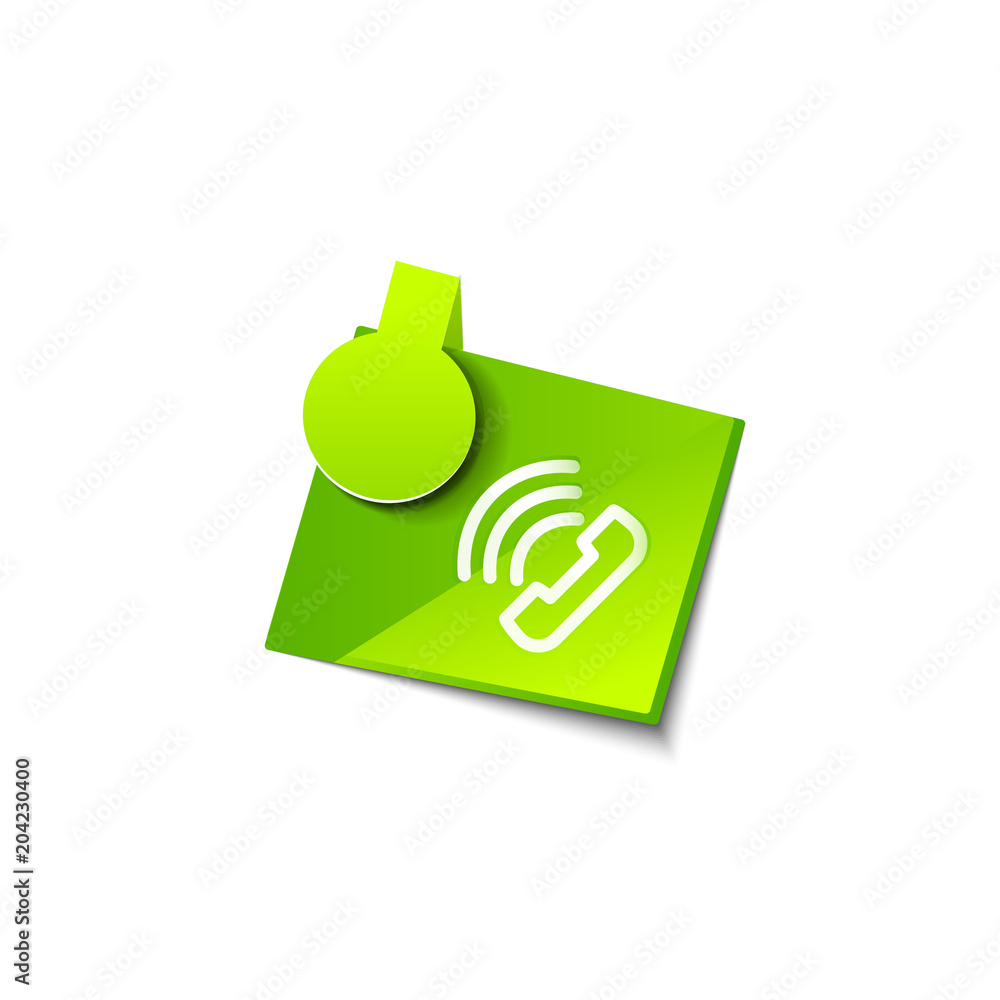 Wall mural vector phone support web button