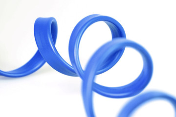 Fototapeta premium Abstract blue cable
