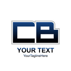 Fototapeta premium Initial letter CB logo design template element colored grey blue for business and company identity