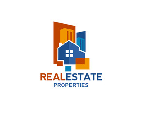 Real estate and building logo concept illustration, Skyscrapers  vector logo template