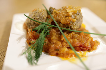 Meatballs with vegetables