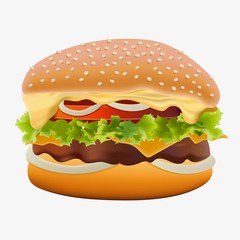 Illustration of a hamburger.