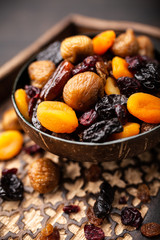 A mix of dried fruit