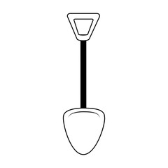 Shovel tool isolated vector illustration graphic design